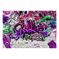 thumbnail image 3 of Tiptophomedecor Street Art Wallpaper Wall Mural - Purple Graffiti, 3 of 8