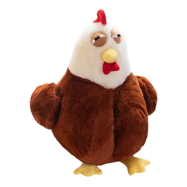 Juguete de pollo juguete en el juguete muñeca decorativa decorativa chicas para niñas de cumpleaños regalos de cumpleaños peluche para el sofá de la s Marrón