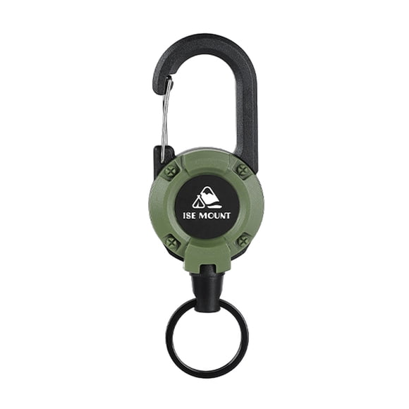Porte-clés Rétractable Multifonctionnel Extérieur Pratique Fil d'Acier Boucle Facile à Tirer Camping Randonnée Accessoire