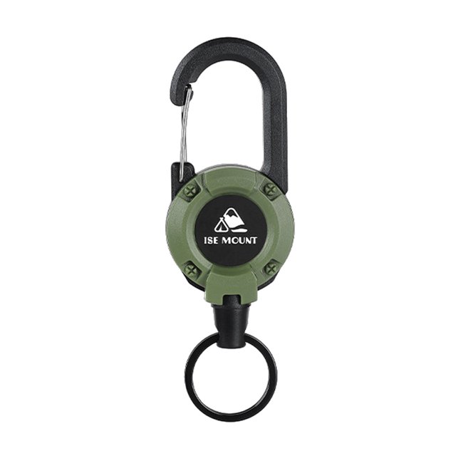 Porte-clés Rétractable Multifonctionnel Extérieur Pratique Fil d'Acier Boucle Facile à Tirer Camping Randonnée Accessoire
