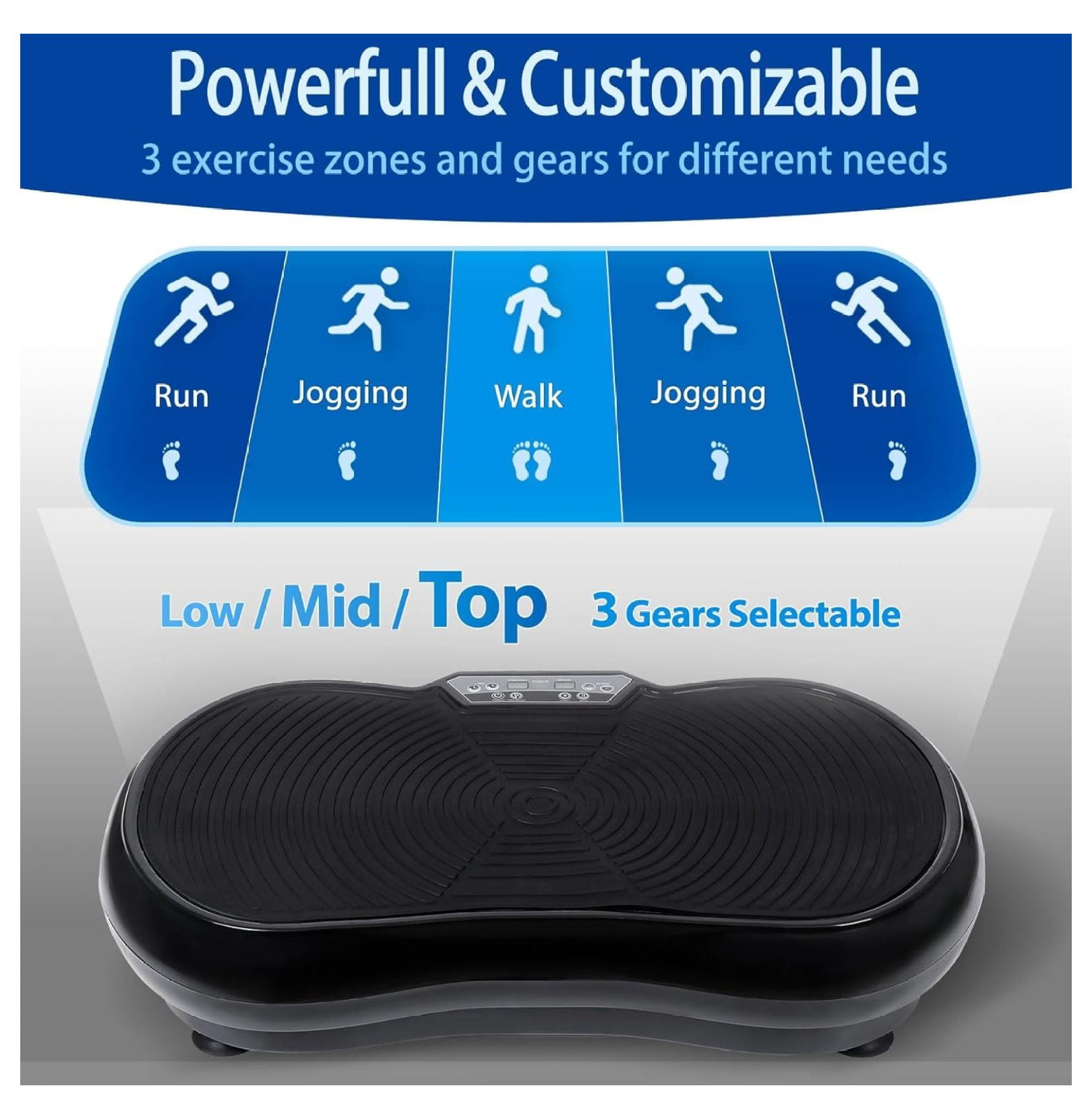 SONGMY Vibration Plate Exercise Machine - Whole Body Workout Vibration Platform for Weight Loss & Toning, Home Gym Fitness Equipment