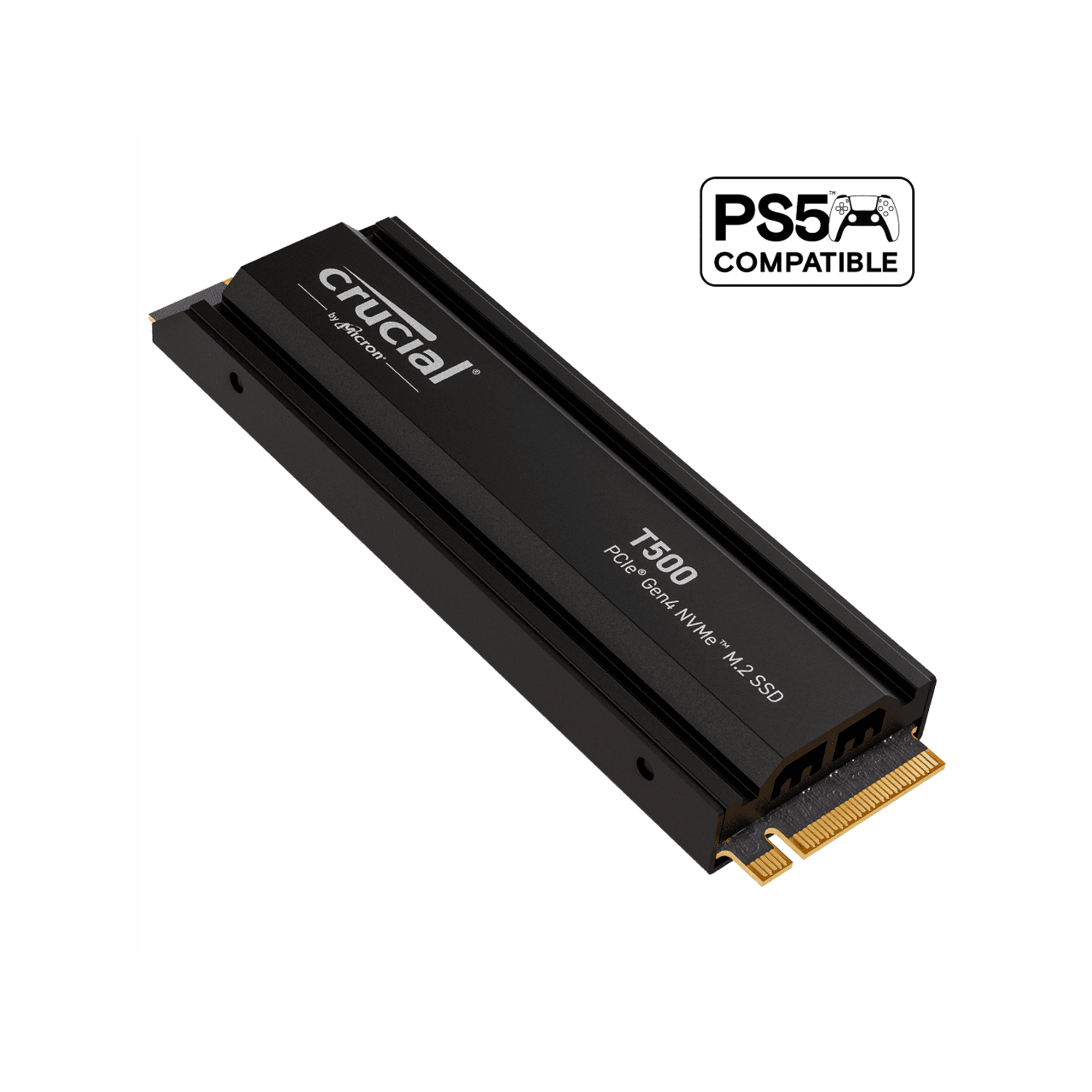 Crucial T500 4TB Gen4 NVMe M.2 Internal Gaming SSD with Heatsink