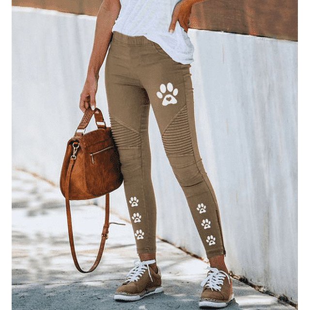 Pantalones elásticos ajustados para mujer, pantalones pitillo estampados para mujer, pantalones ajustados casuales de moda, pantalones pitillo elásticos de funcionamiento suave