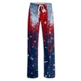 thumbnail image 3 of Women's America 250th Anniversary Comfy Pajama Pants Elastic Drawstring Pajama Pants USA Themed Printed Wide Leg Lounge Long Pj Sleep Trousers with Pockets, 3 of 4
