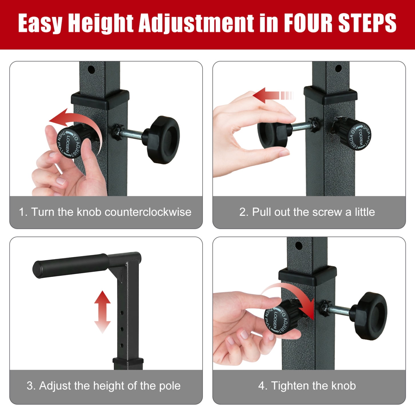 Multi-Function Pull-Up Push-Up Trainer with Durable Steel Frame, 280LB Capacity - Adjustable Height Home Gym Equipment for Adults (Indoor/Outdoor Use)