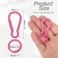 thumbnail image 2 of Uxcell 10 Pcs Clip de Resorte, Gancho de Llave de Resorte con Anillo O, Clips de Llave de Color Caramelo Multipropósito para Manualidades de Lanyard, Camping y Mochilas, Rosa Rojo, 2 of 7