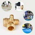 thumbnail image 4 of 3-Way Brass Check Valve with External Thread - One-Way Air Compressor with Compressor, 4 of 5