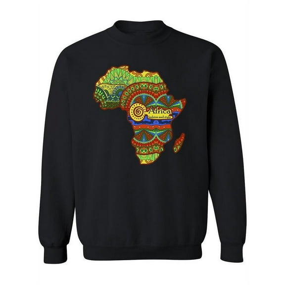 African Continent Ethnic Style Sweatshirt Women -Image by Shutterstock, Female Large