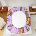 thumbnail image 4 of Manfei Cute Cowboy Boots Hats Fitted Sheet Queen 3-Piece,Western Cactus Bedding,Lavender Brown,1 Fitted Sheet and 2 Pillowcases, 4 of 6