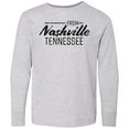 thumbnail image 3 of Inktastic From Nashville, Tennessee- State Capital Distressed Text Long Sleeve Youth T-Shirt, 3 of 5