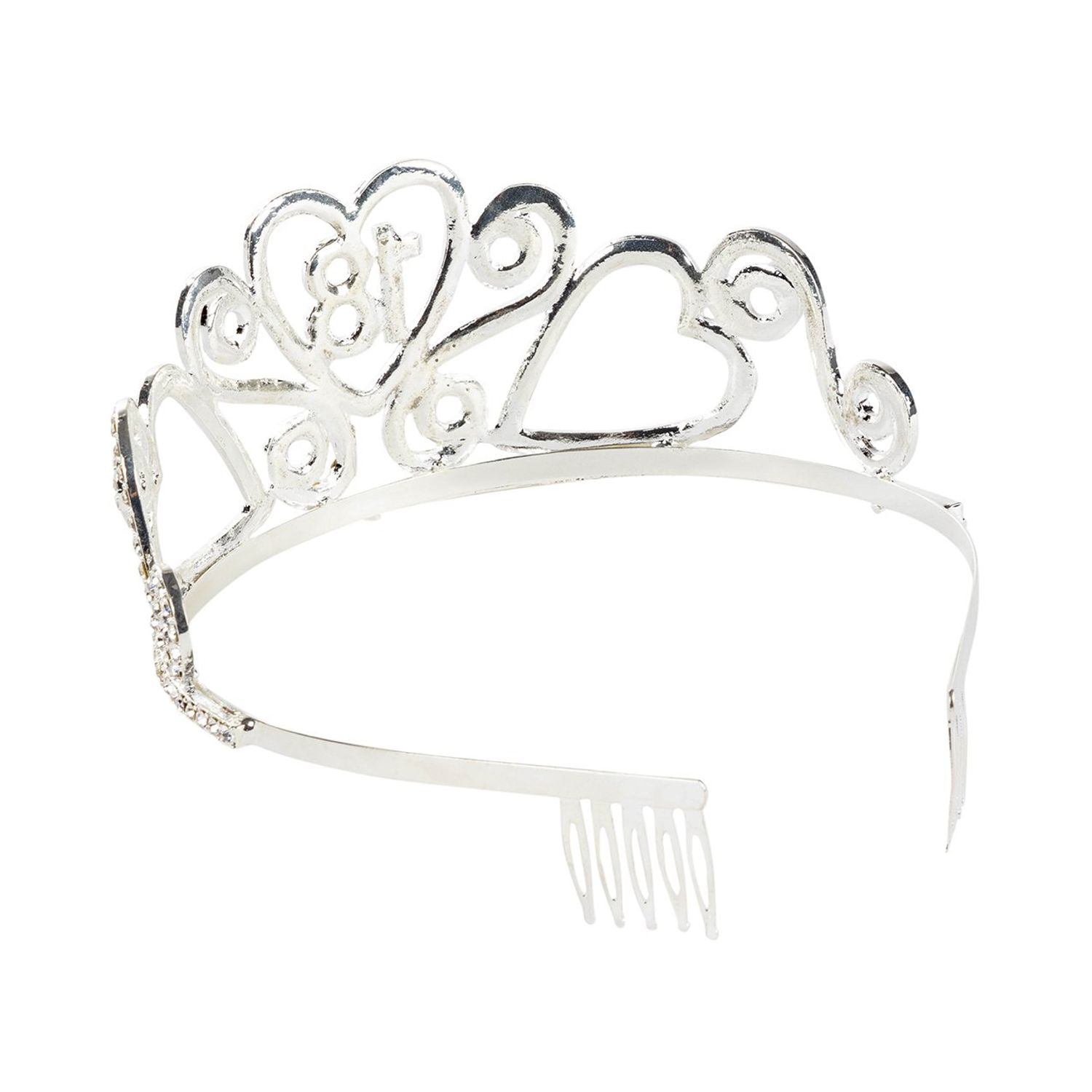 18th Birthday Rhinestone Queen Tiara with It’s My 18th Birthday Sash Decoration