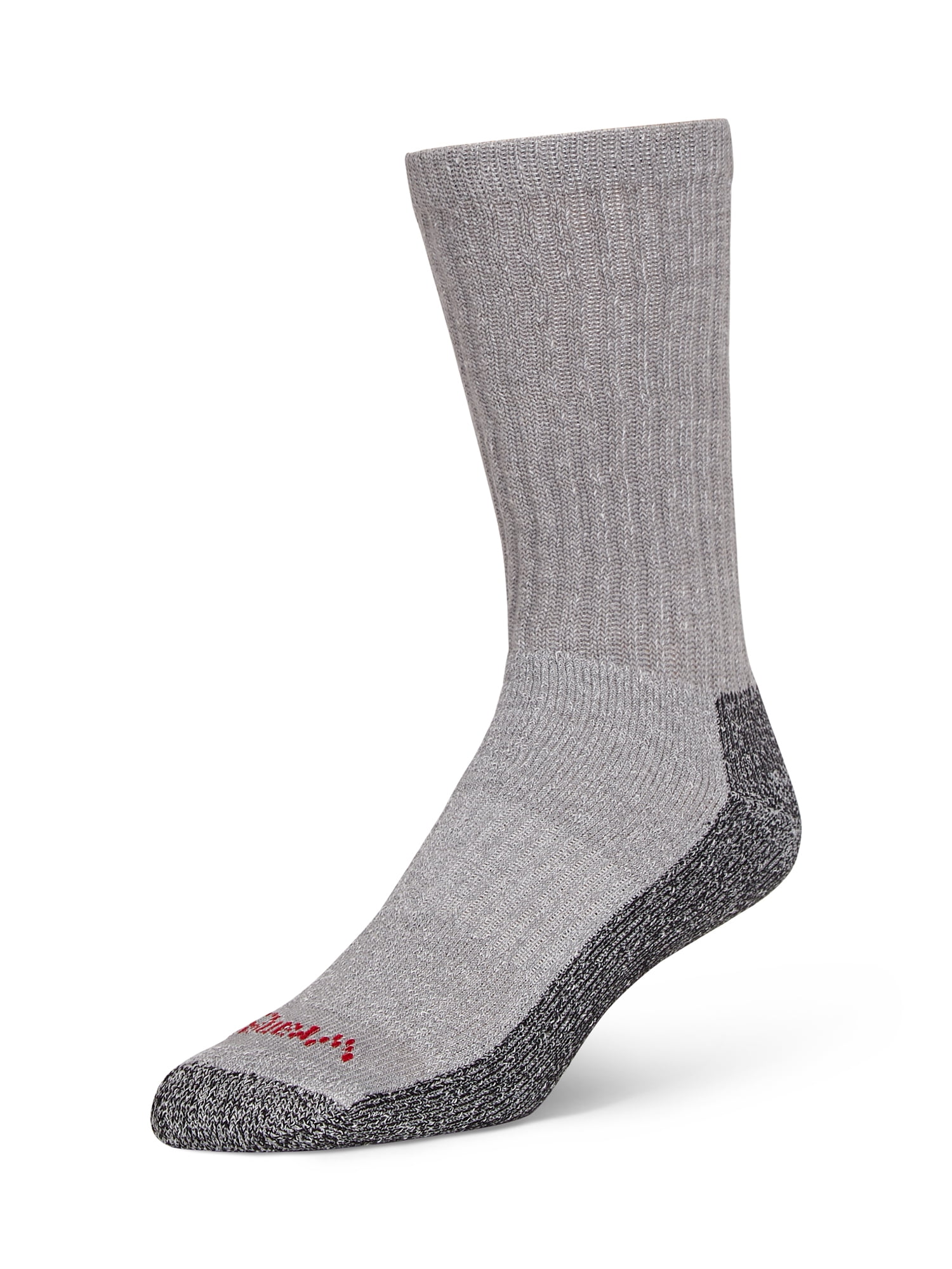 Wrangler Cushion Crew Socks for Men, Size 6-12, Gray, 6 Pairs