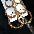 thumbnail image 2 of ✪ Sliver/Gold Color Big Bamboo Circle Hoop Earrings For Women Hip Hop Large Celebrity Wives Earrings Hoops, 2 of 16