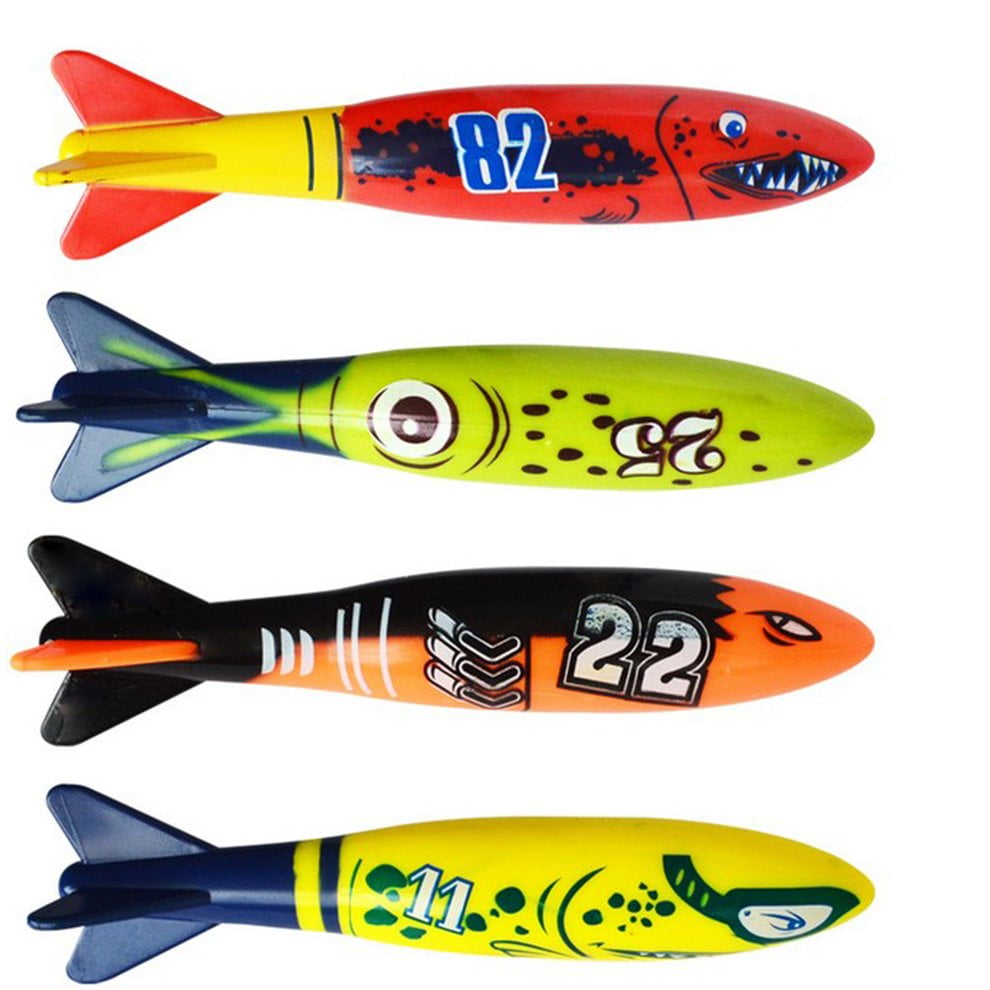 4 pièces Itian Torpedo Swimming Pool Diving Toy