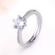thumbnail image 1 of Anillo de Plata de Ley 925, anillos de compromiso de tamaño ajustable con circonita AAA para mujer, anillo de boda, regalo de joyería bonito a la moda para fiesta, 1 of 2
