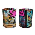 thumbnail image 2 of Honeii Graffiti Lamp Urban Scene Print Waterproof Car Trash Can,Waterproof Portable Collapsible Trash Can,Garbage Container fits Most Cars,SUVs,and Trucks, 2 of 7