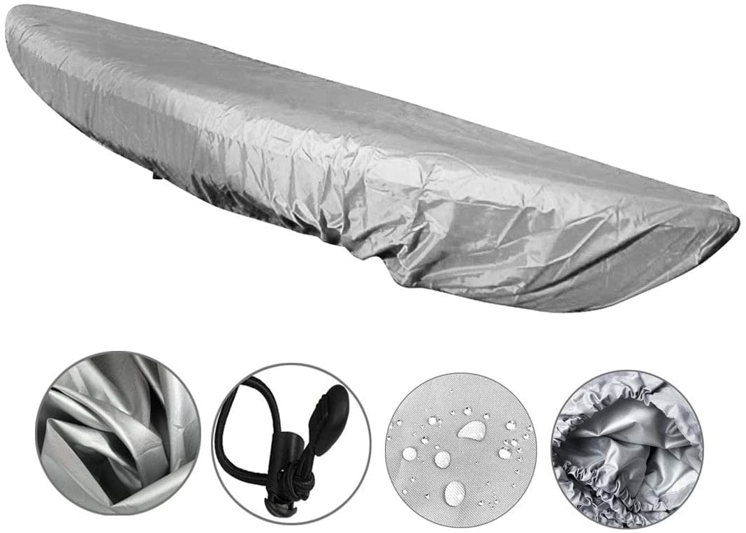 GYMTOP 7.8-18ft Waterproof Kayak Canoe Cover-Storage Dust Cover UV Protection Sunblock Shield for Fishing Boat/Kayak/Canoe 7 Sizes Choose Color