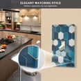 thumbnail image 5 of Yayeee Duplex Wall Plate 1-Gang 4.5"x2.7" Home Receptacle Light Switch Decorative Outlet Cover, Dark Blue Hexagon Patterns, 5 of 7