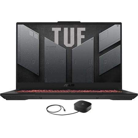 ASUS TUF Gaming A17 Gaming/Entertainment Laptop (AMD Ryzen 7 7735HS 8-Core, 17.3in 144Hz Full HD (1920x1080), GeForce RTX 4050, Win 11 Home) with G2 Universal Dock