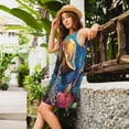 thumbnail image 2 of Fotbe Colorful Underwater Sea Turtle Vestido de Verano sin Mangas para Mujer – Vestido Midi Línea A, Estilo Camiseta Floral, Vestido Playero Casual y Fluido, 2 of 7