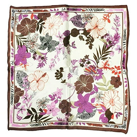 - ALLYDREW 100% Silk Neckerchief Silk Square Scarf - Botanic Garden (20