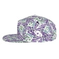 thumbnail image 3 of Daiia Lavender Flowers print Flat Bill Hats Flat Brim Trucker Cap Baseball Cap Adjustable Classic Low Profile Hat Unconstructed Plain Cap, 3 of 9