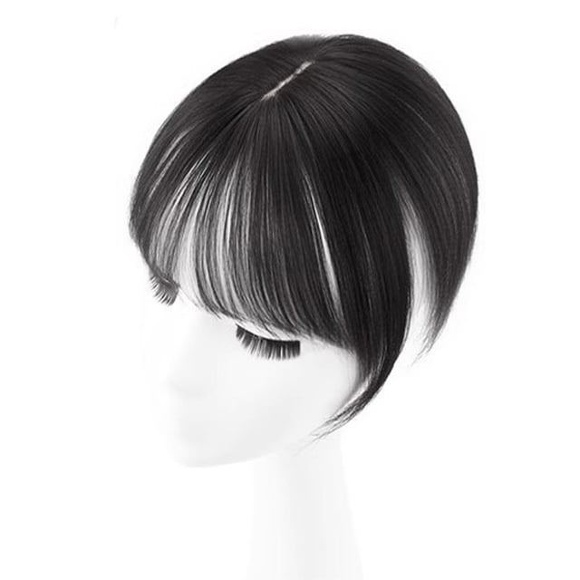 Perruque à Frange Couvrante Invisible avec Pince à Cheveux Frange Synthétique Respirante Mode Pièce de Perruque Usage Quotidien