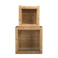 thumbnail image 3 of Creative Co-Op Cane and Rattan Natural Wood Decorative Boxes, Set of 2, 3 of 3