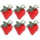 thumbnail image 1 of 6 pinzas para el pelo pequeñas con forma de fresa, decorativas, de fruta, 1 of 8
