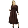 thumbnail image 1 of Bimba Robe Maxi Longue Décontractée en Coton pour Femme à Taille Smockée, 1 of 9