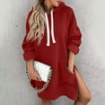 thumbnail image 2 of Women Blouses Zip Hoodie plus Vintage Hoodie for Women Womens Tunic Pullover Neon Sweater Combination Quilted Sweater Jacket Fashion Sweaters Woman's 4x Sweatshirt Customized Sweaters Cute Red 2XL, 2 of 9