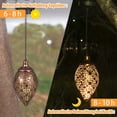 thumbnail image 2 of Laklulu Pack de 2 faroles solares para exterior, farol solar de metal para colgar en exterior con LED blanco cálido impermeable IP44, lámparas solares orientales para colgar en exterior para jardín,, 2 of 6