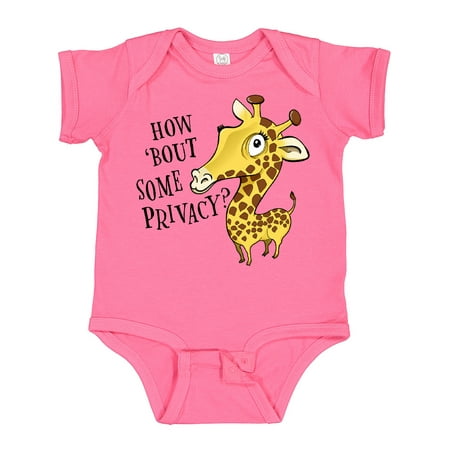 

Inktastic How Bout Some Privacy- Cute Giraffe Gift Baby Boy or Baby Girl Bodysuit
