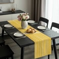 thumbnail image 2 of Yellow Striped Table Runner 48 Inches Long, Modern Geometric Abstract Retro Kitchen Coffee Dining Table Decoration for Home Party Birthday Wedding Home Decor 13x48 Inches, 2 of 8