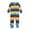 Colorful, variant on Leveret Kids Footed Cotton Pajama Red & Grey Stripes 0-3 Month