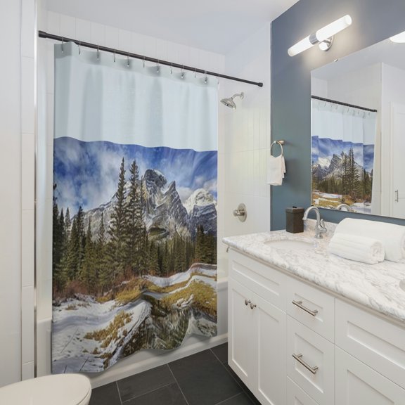 Winter Mountains Shower Curtains