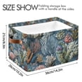 thumbnail image 4 of Yayeee Canvas Storage Basket with Handles for Shelves Fabric Bins Closet Organizer, Sea Plants Pattern, 4 of 8