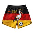 thumbnail image 4 of Women's Football Graphic T-Shirt, Women's Casual Loose Fit Printed Shorts with Pockets - Elastic Waist Drawstring Summer Shorts for Soccer Tournament 2026 Deep Red Size: M, 4 of 5