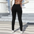 thumbnail image 3 of Women's Jeans Elegant High Waisted Straight Leg Pockets Stylish Denim Pant Pants for Women Black L, 3 of 5