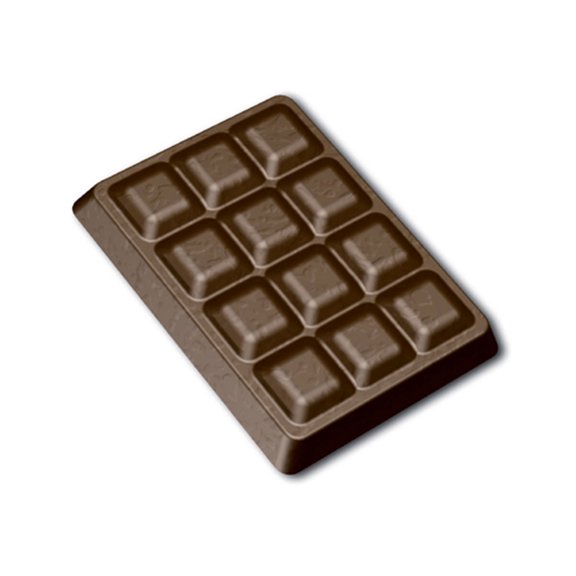 Silikomart Silicone Chocolate Mold: Mini Tablet 12 Cavities (Totaling 44 ml)