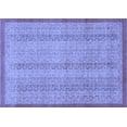 thumbnail image 1 of Ahgly Company Indoor Rectangle Abstract Blue Modern Area Rugs, 2' x 4', 1 of 4