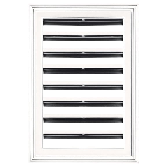 120061218117 12" x 18" Rectangular Vent 117, Bright White