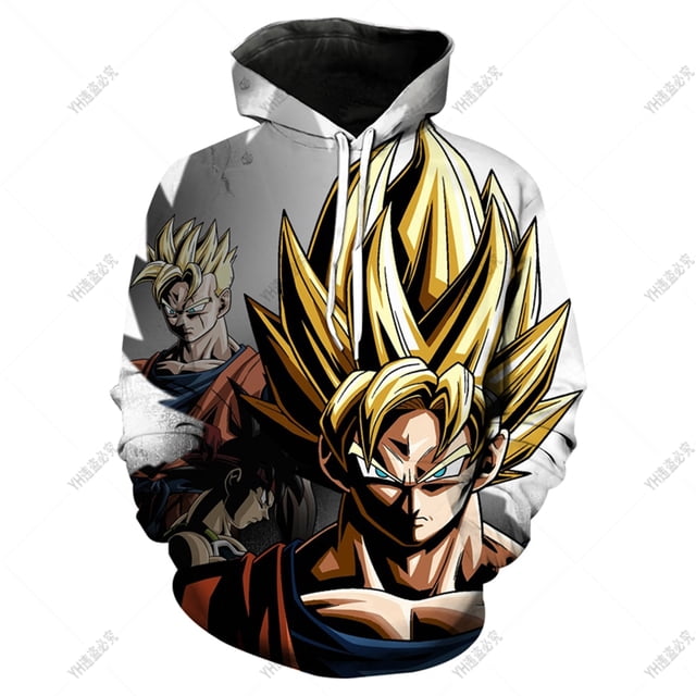 2023 año Dragon-Ball Z sudadera 4-14 años chico Sudadera con capucha Anime ropa Goku Sudadera con capucha niños niñas sudadera niño chándal ropa 150 Gao Jinjia LED