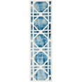 thumbnail image 2 of SAFAVIEH Dip Dye Kuzman Geometric Wool Runner Rug, Ivory/Blue, 2'3" x 8', 2 of 3