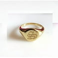 thumbnail image 4 of Aspire Jewels-Unisex Old English Initial Signet Ring – Personalized Custom Engraved Oval Top Jewelry – Gold, Rose Gold & White Plated Initial Signet Ring – US Sizes 5–10, 4 of 4