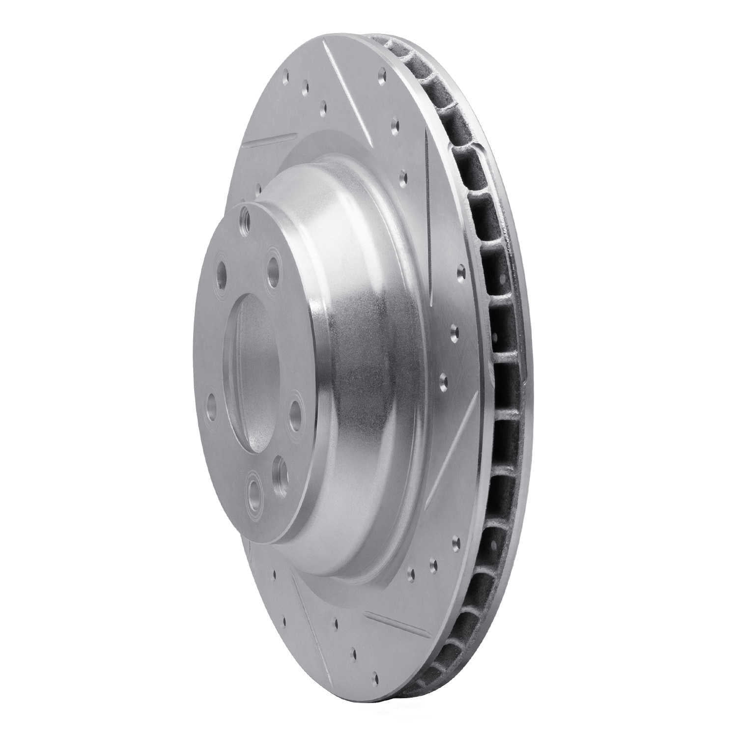 Dynamic Friction Company 631-02089R DFC Brake Rotor - Drilled And Slotted - Silver