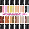 thumbnail image 3 of Master 24 Colored Pencil Skin and Hair Tone Set with Premium Soft Thick Core Vibrant Color Leads - Professional Ultra-Smooth Artist Quality - Portrait Blending, Shading, Layering,, 3 of 5