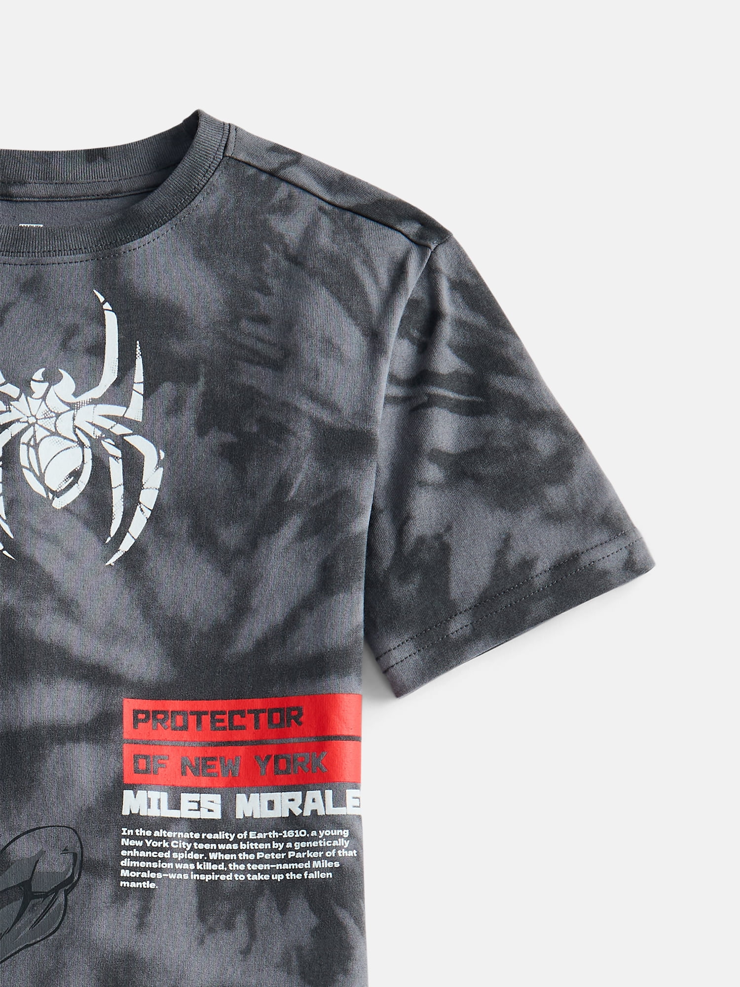 Spider-Man Boy’s Tie Dye Graphic Tee with Short Sleeves, Sizes 4-18