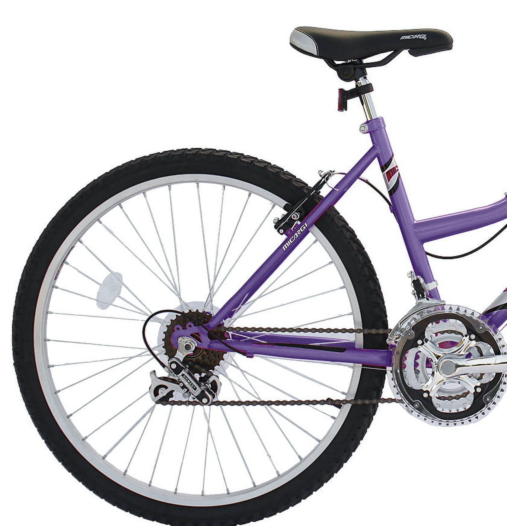 Wonder Wheels 26 In. Mtb 18 Speed Bicycle, Bike, Steel Frame Alloy Rims 36 H - Purple