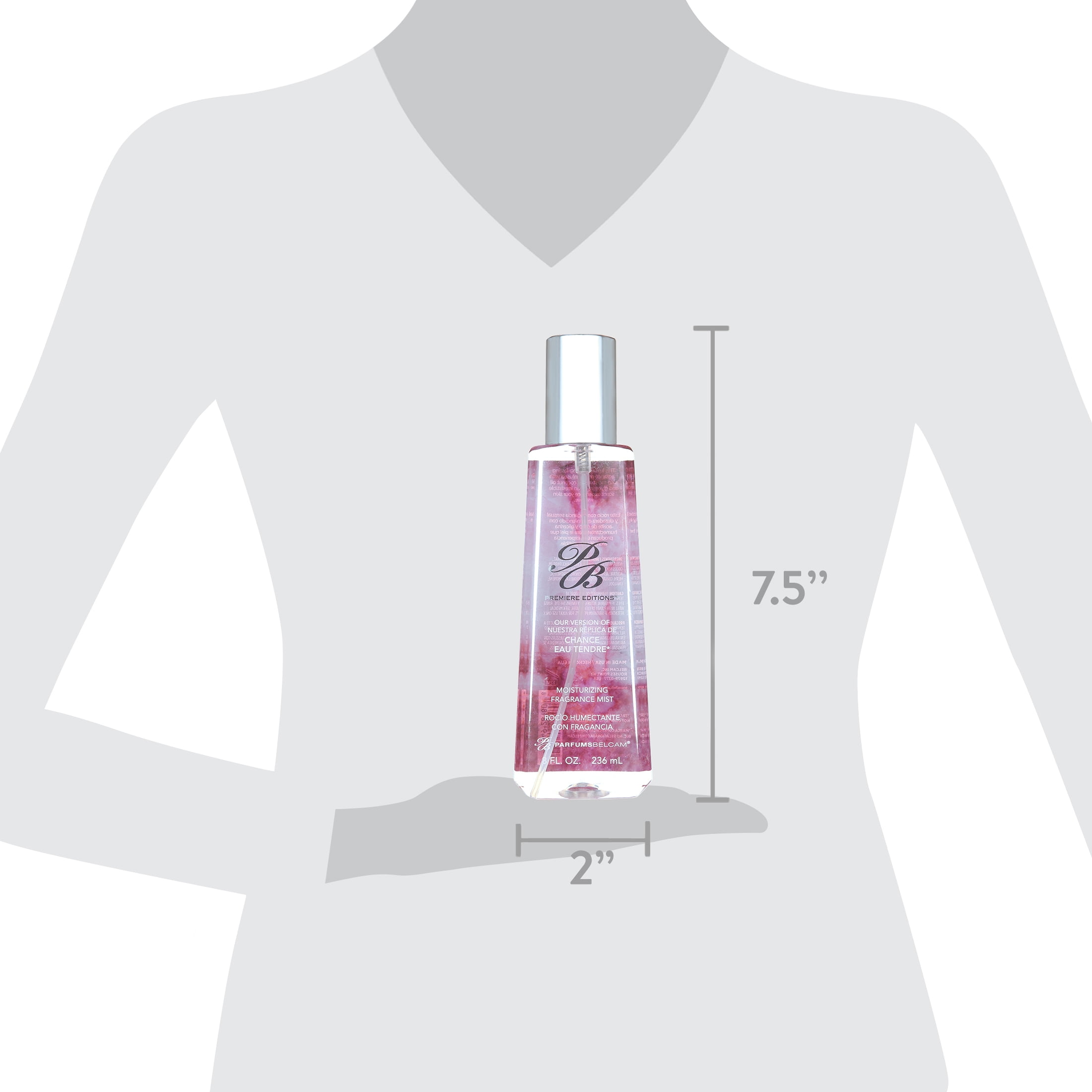 Parfums Belcam Chance Eau Tendre Body Sprays for Women, 8 Oz